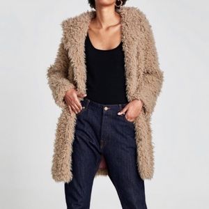 Zara furry coat